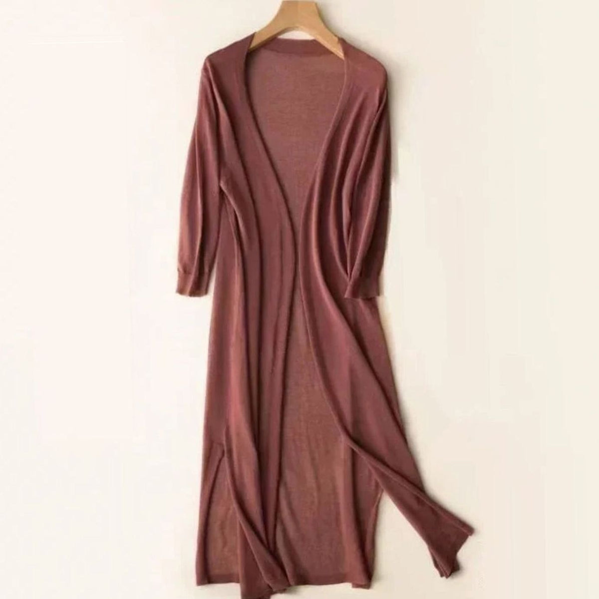 Women's Open Front Relaxed Fit Lightweight Knit Long Cardigan