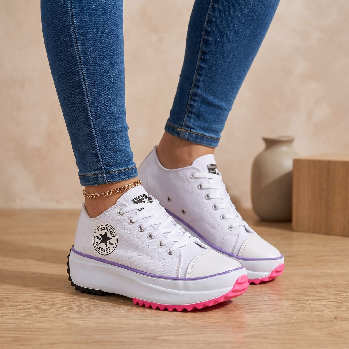 Camila | Women's Orthopedic Arch-Support Lace-Up Platform Sneakers