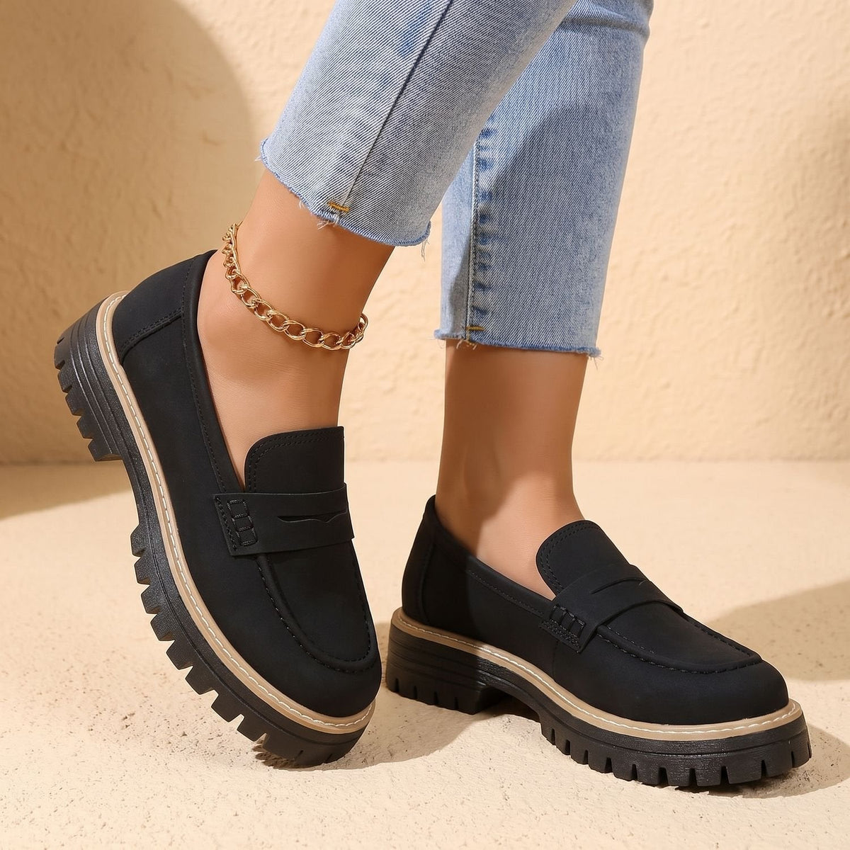Madison | Women's Orthopedic Cushioned Platform Penny Loafers