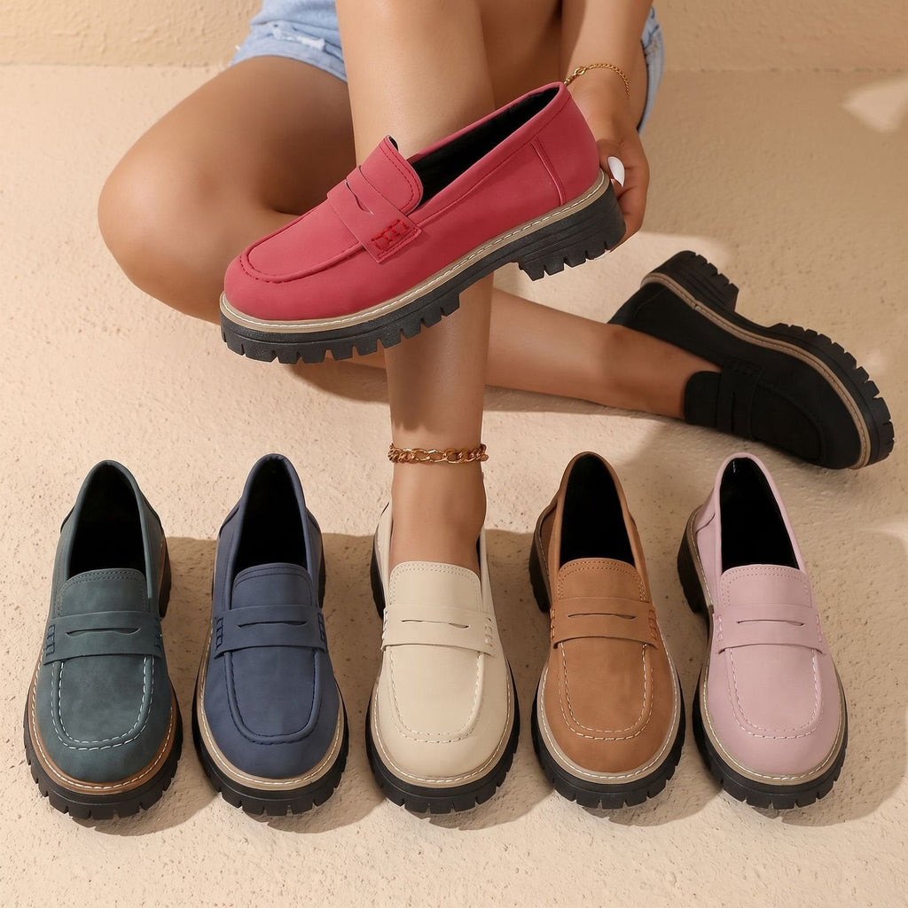 Madison | Women's Orthopedic Cushioned Platform Penny Loafers