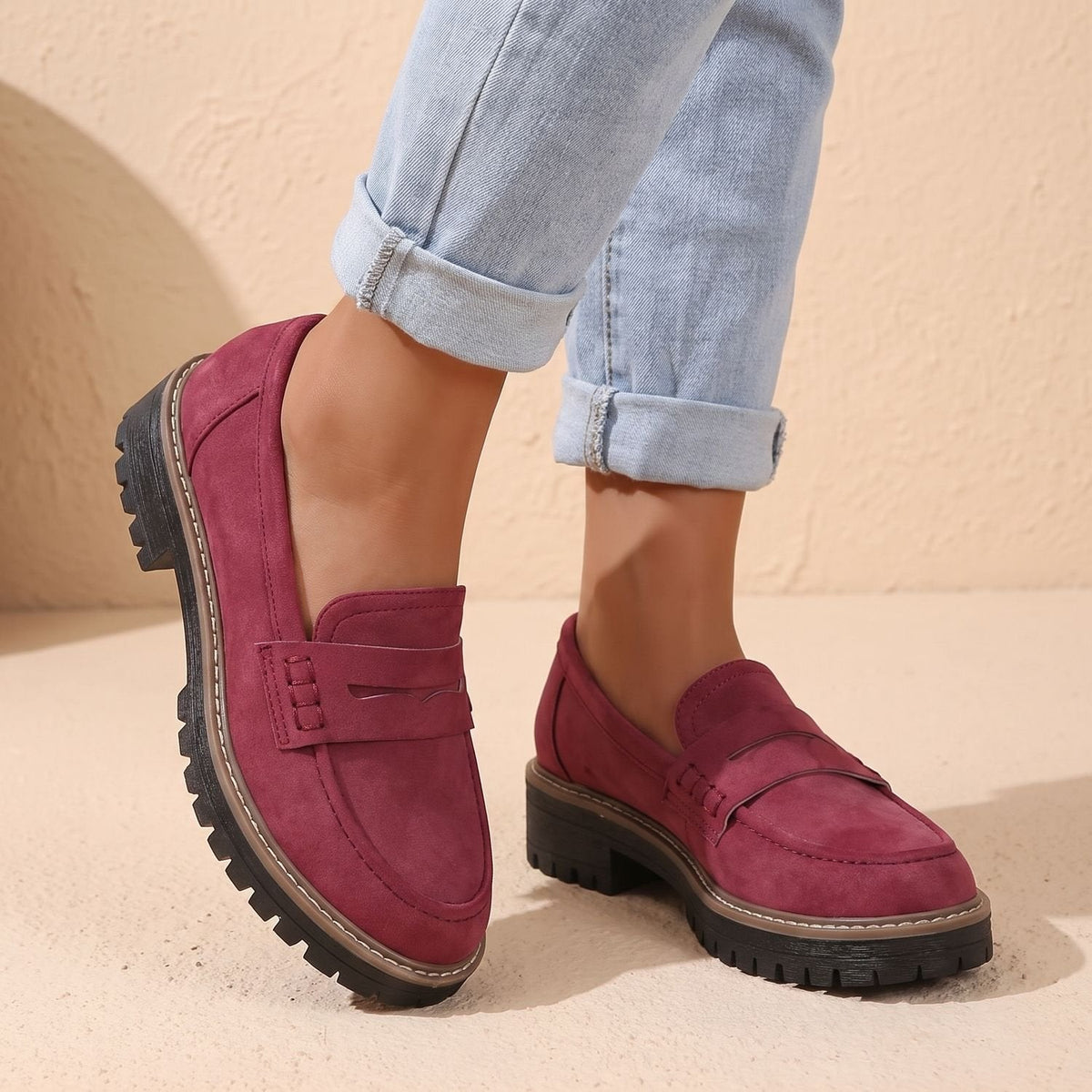 Madison | Women's Orthopedic Cushioned Platform Penny Loafers