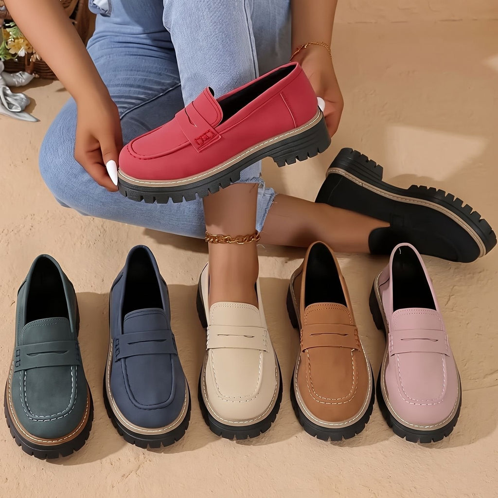 Madison | Women's Orthopedic Cushioned Platform Penny Loafers