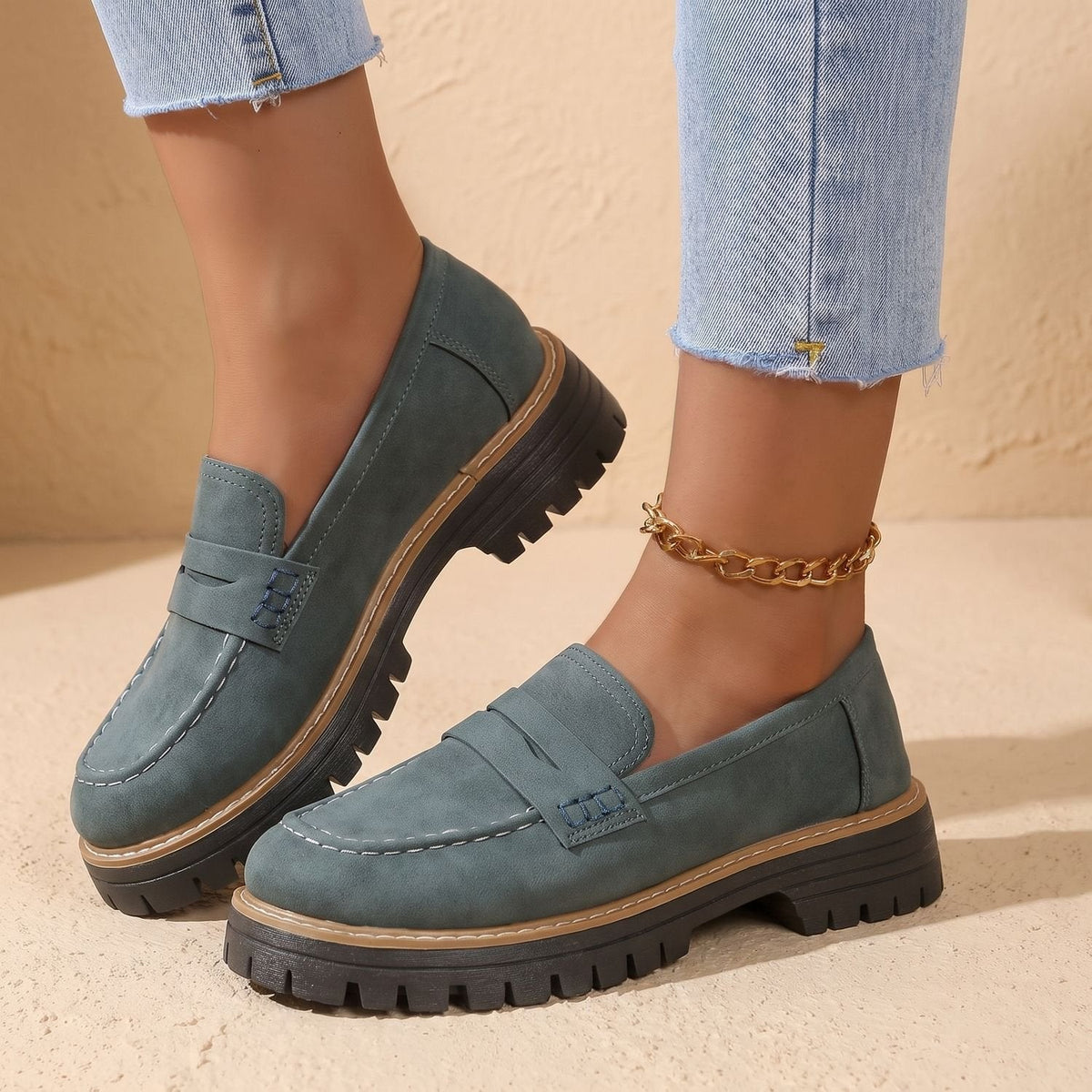 Madison | Women's Orthopedic Cushioned Platform Penny Loafers