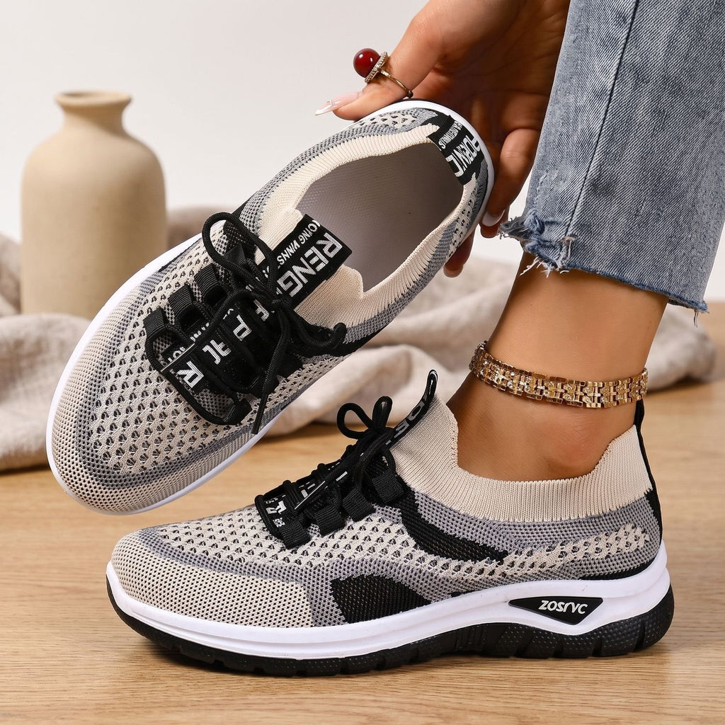 Mia | Women's Orthopedic Knit Lace-Up Sneakers Cushioned Support
