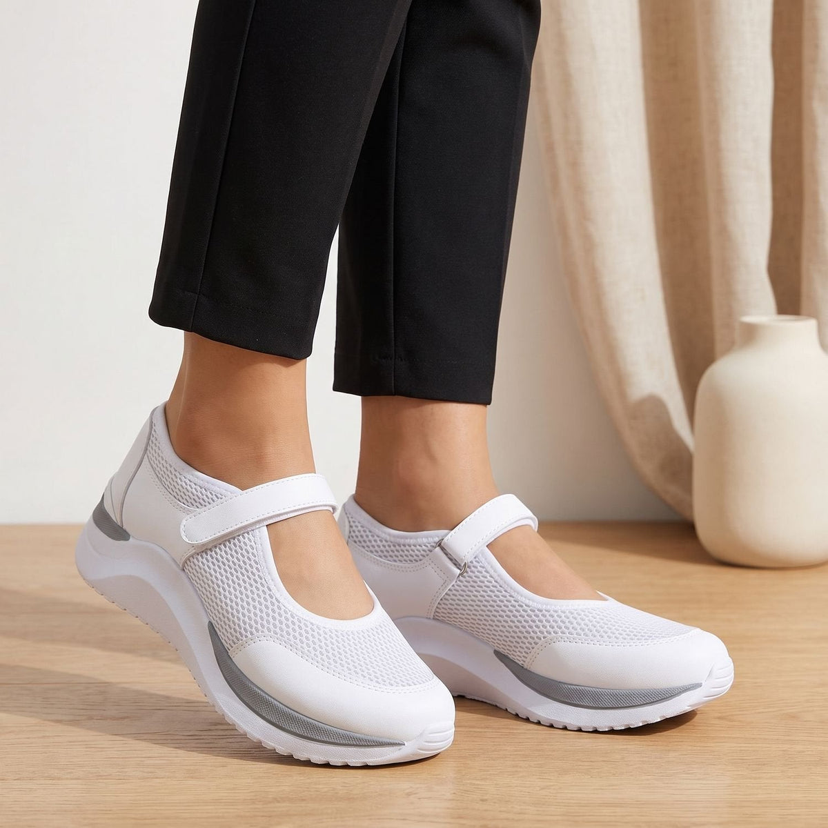 Harper | Women's Orthopedic Mary Jane Mesh Velcro Sneakers