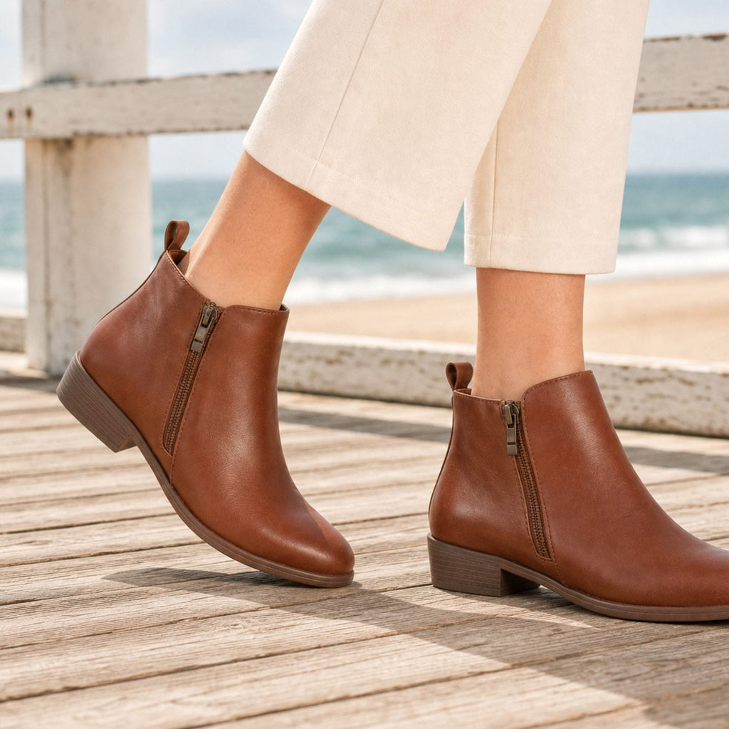 Harper | Women's Orthopedic Side-Zip Low-Heel Ankle Boots