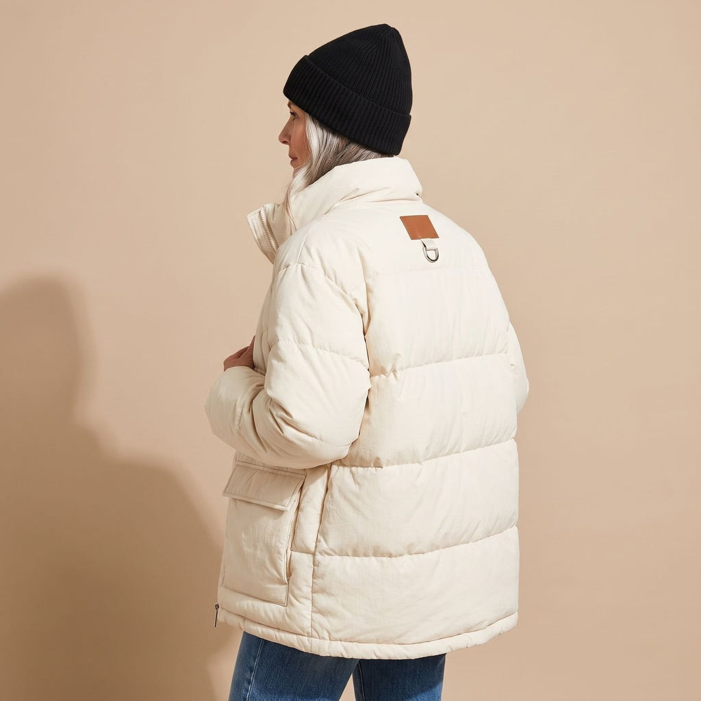 Evelyn | Women's Oversized Quilted Jacket Hooded Water-Resistant Puffer Coat