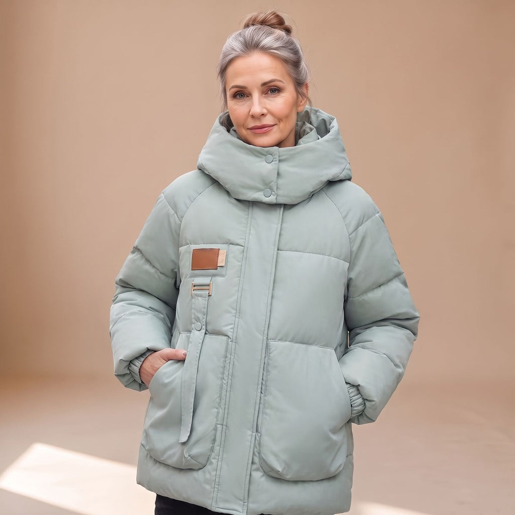 Evelyn | Women's Oversized Quilted Jacket Hooded Water-Resistant Puffer Coat