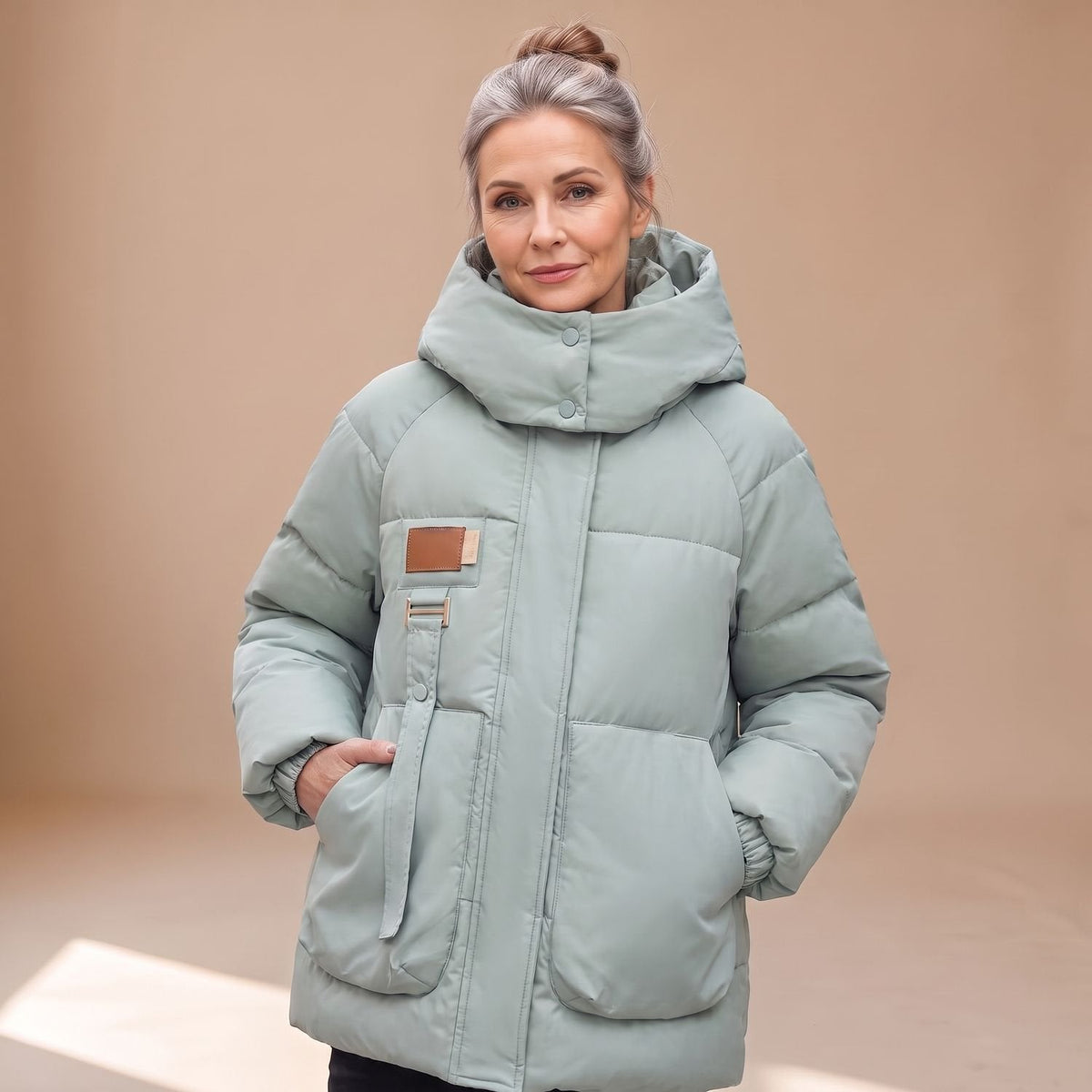 Evelyn | Women's Oversized Quilted Jacket Hooded Water-Resistant Puffer Coat