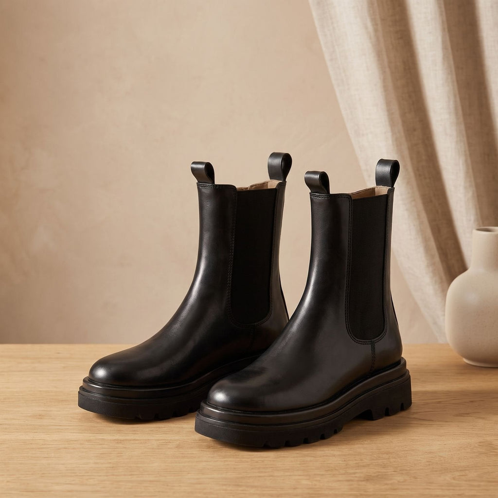 Aria | Women's Platform Chelsea Ankle Boots Chunky Lug Sole