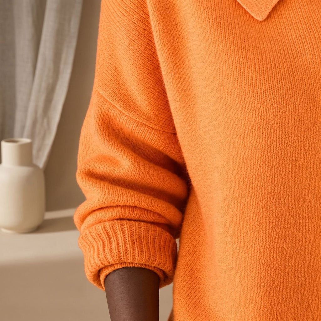 Layla | Women's Polo-Collar Button-Front Knit Cardigan
