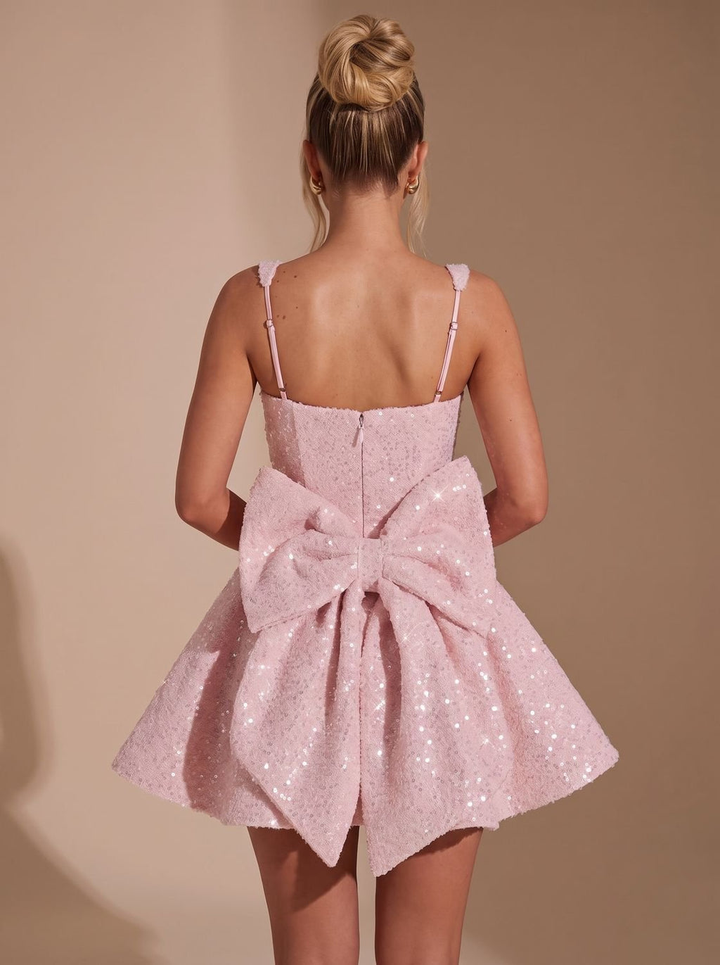 Victoria | Women's Sequin Fit-and-Flare Bow Christmas Party Dress
