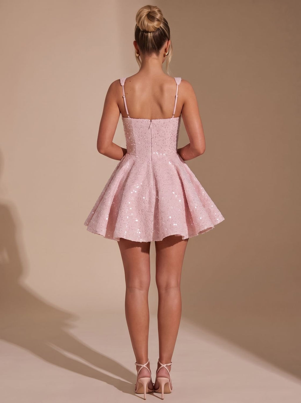 Victoria | Women's Sequin Fit-and-Flare Bow Christmas Party Dress