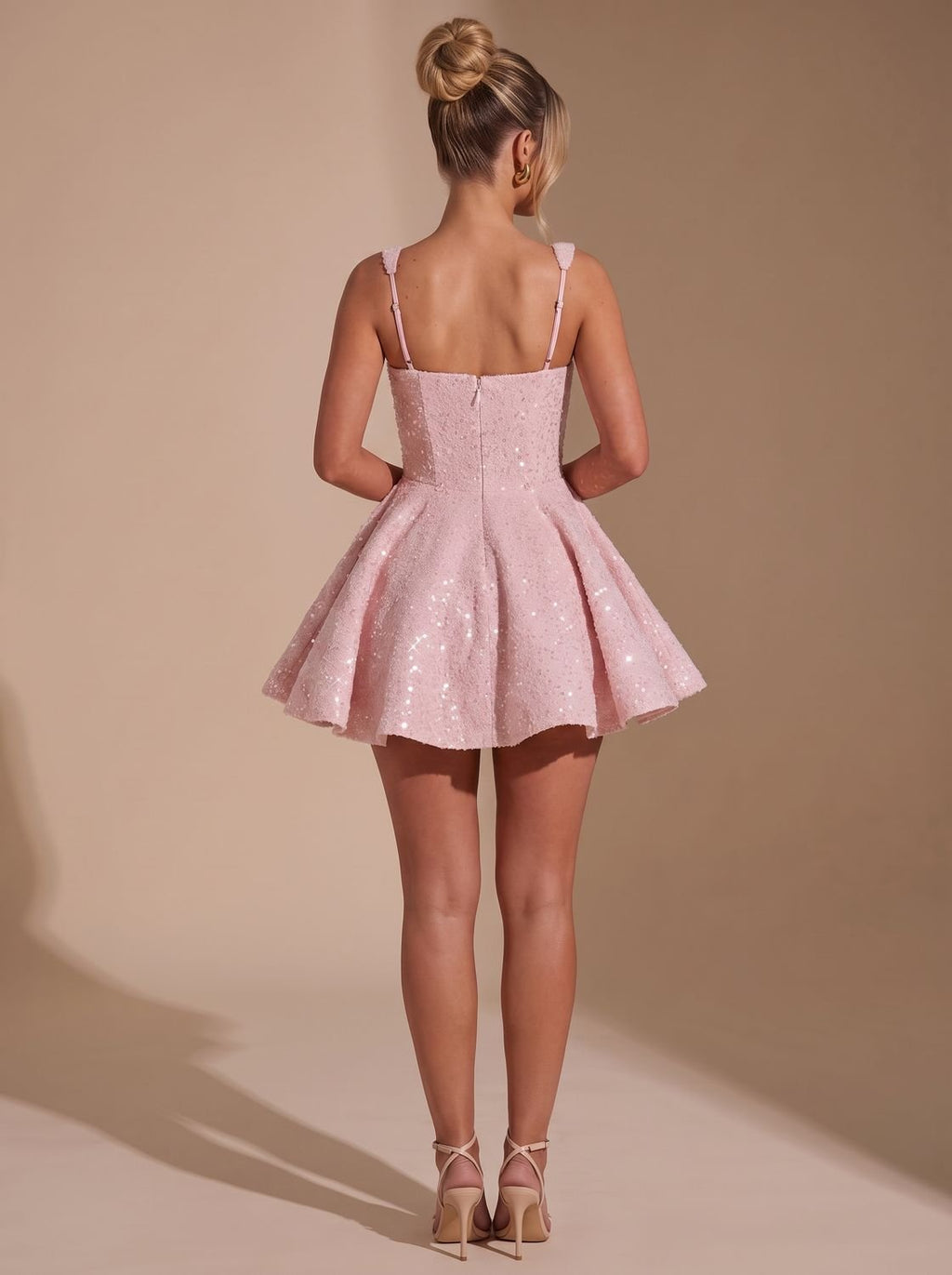 Victoria | Women's Sequin Fit-and-Flare Bow Christmas Party Dress