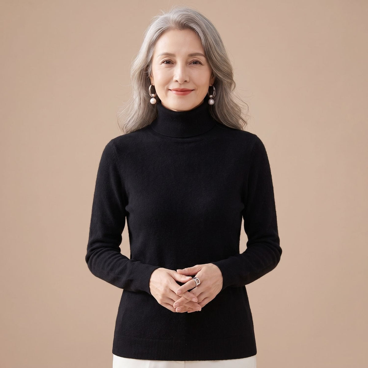 Eleanor | Women's Slim-Fit Cashmere Turtleneck Sweater