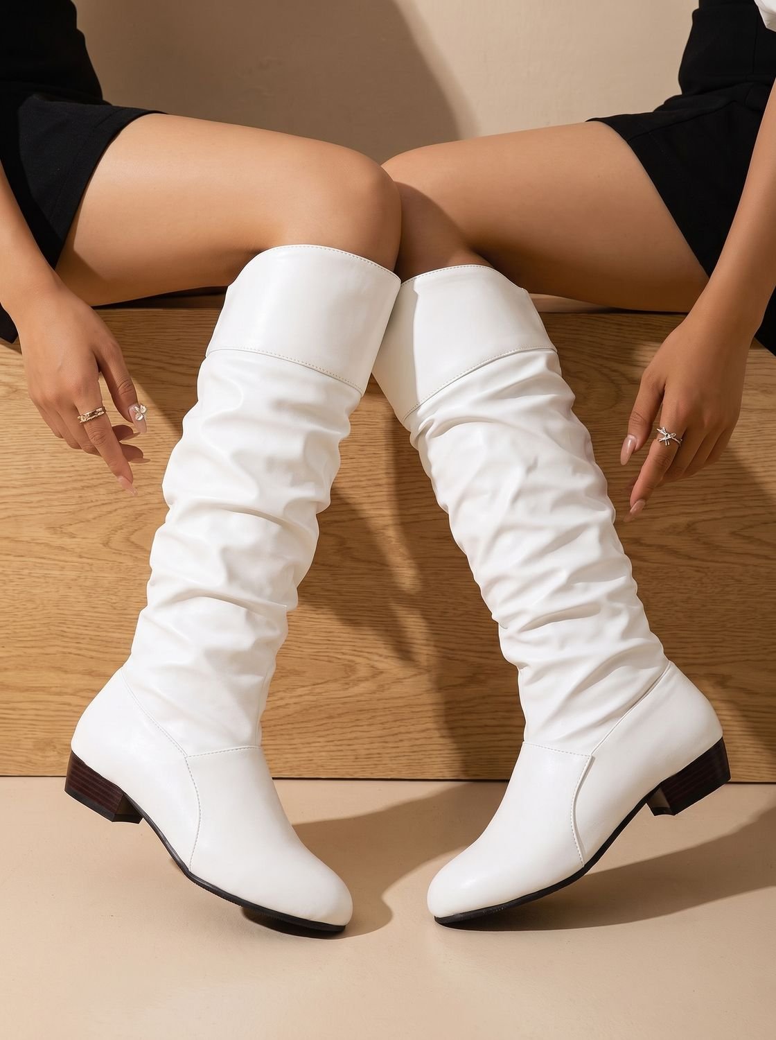 Aria | Women's Slouchy Pointed-Toe Pull-On Knee High Boots