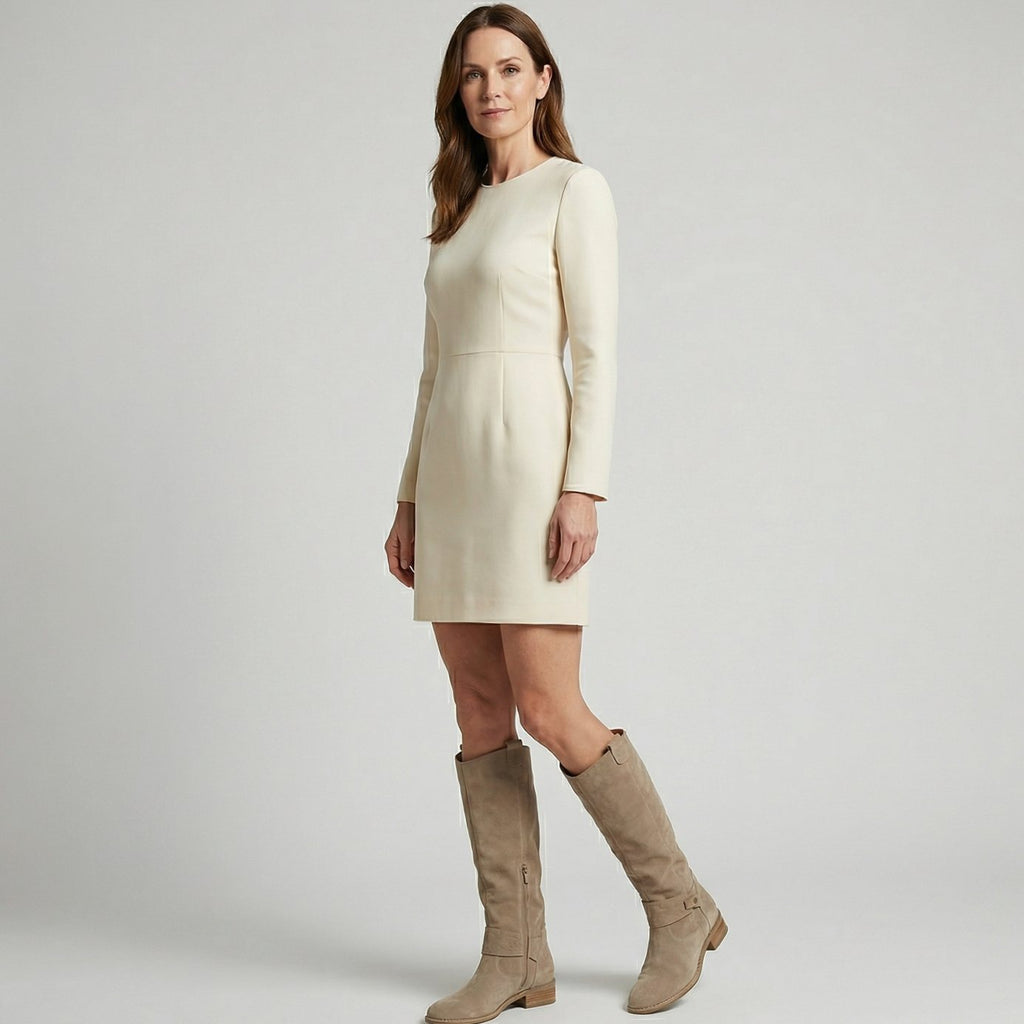 Scarlett | Women's Slouchy Suede-Look Knee High Boots Low Heel
