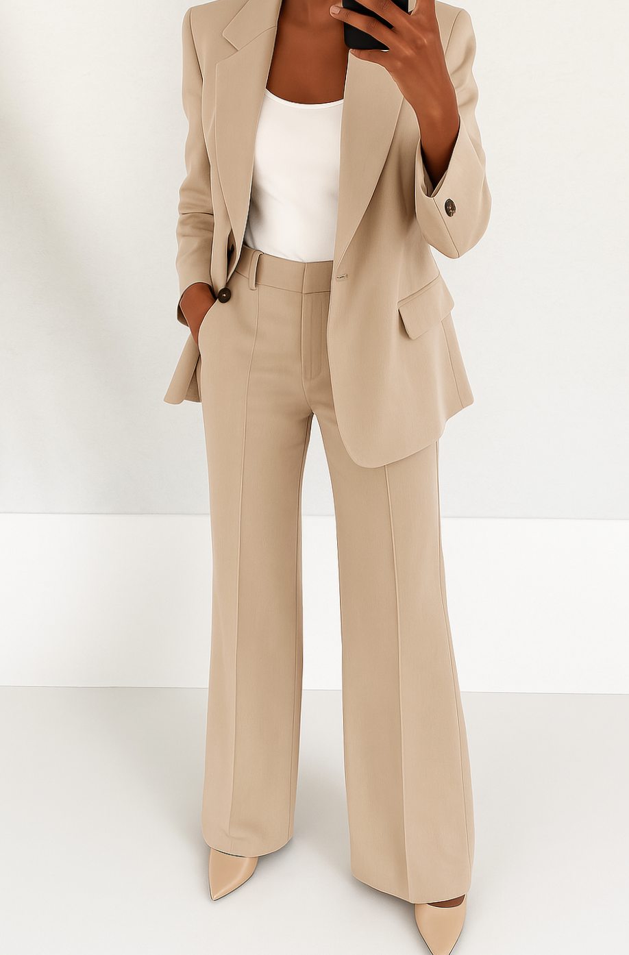 Women's Tailored Blazer Pant Suit Set Two-Piece