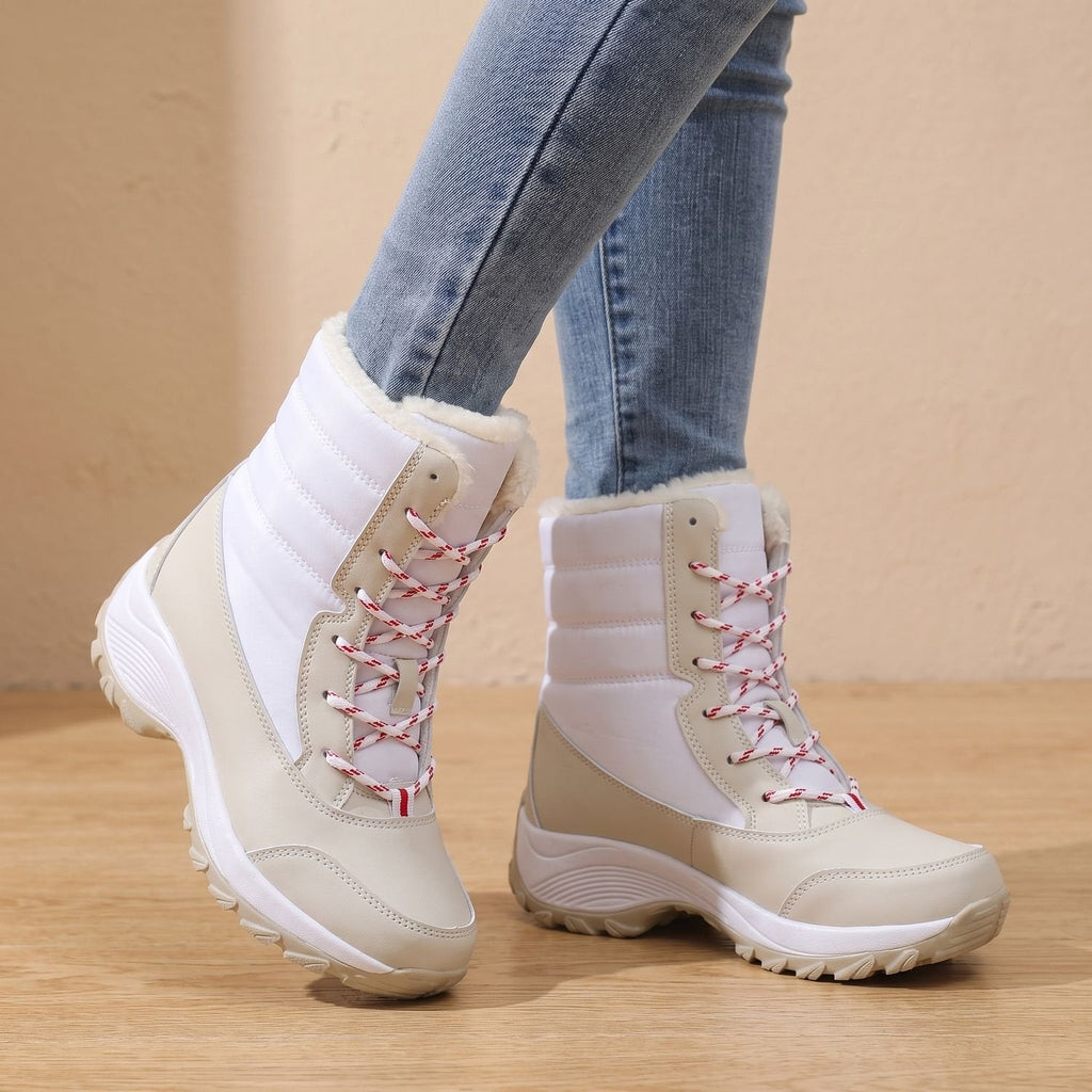Amelia | Women's Waterproof Faux-Fur Lined Lace-Up Snow Boots