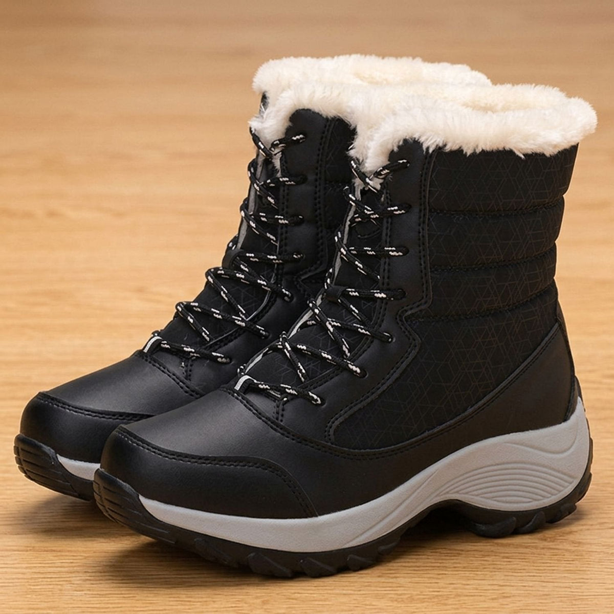 Amelia | Women's Waterproof Faux-Fur Lined Lace-Up Snow Boots
