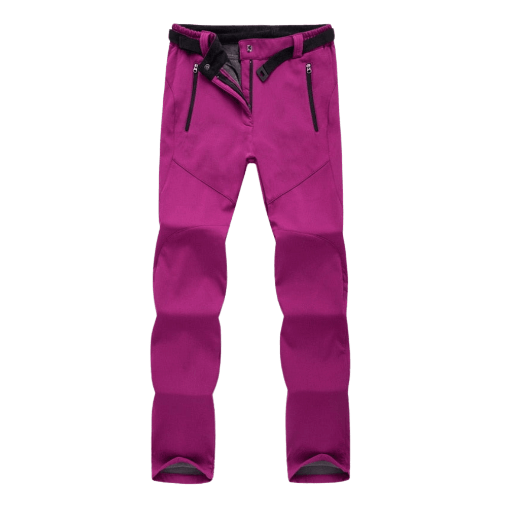 Women's Hiking Pants, Belted Waist, Zip Pockets, Straight Leg
