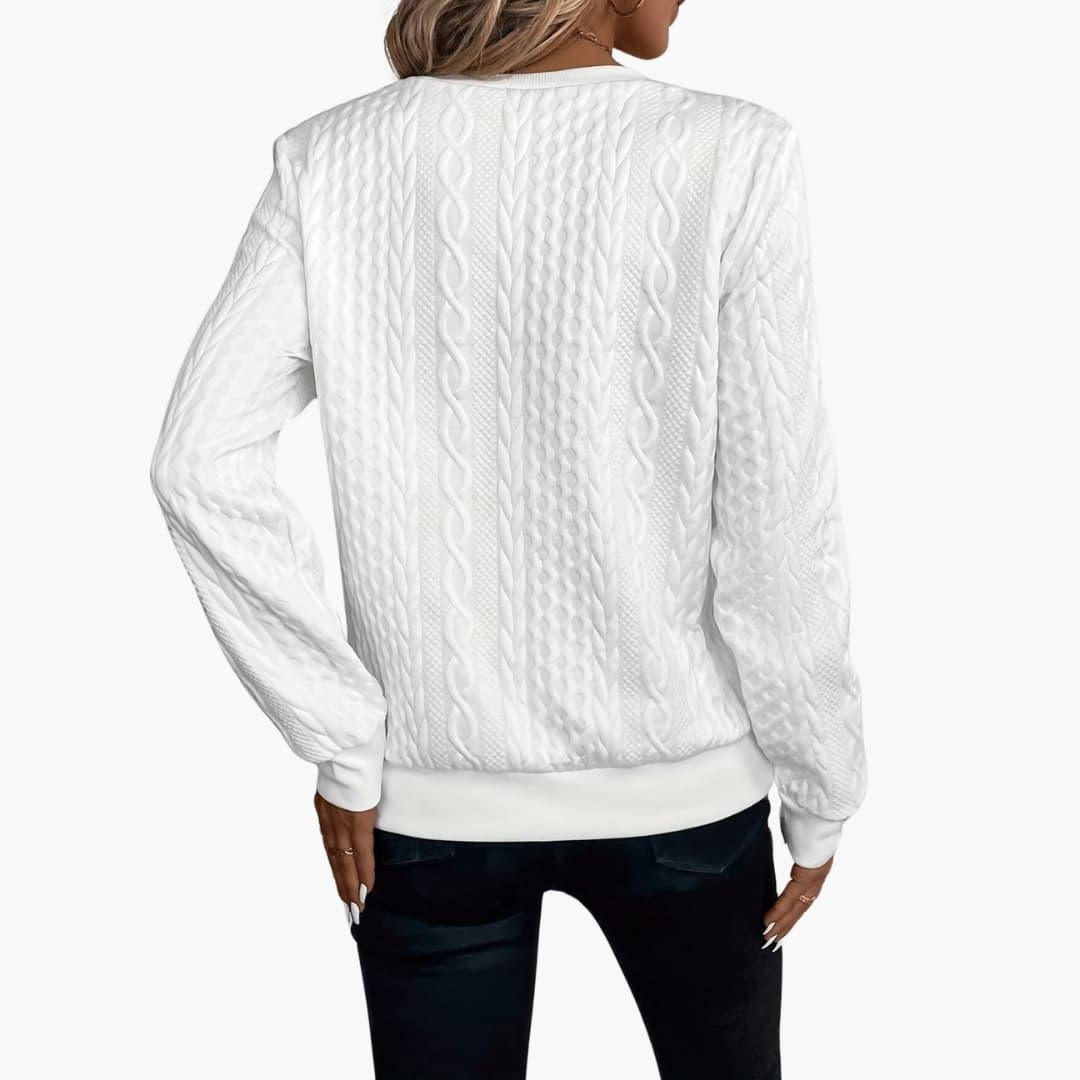 Xenia | Cable Knit Half-Zip Sweater for Women