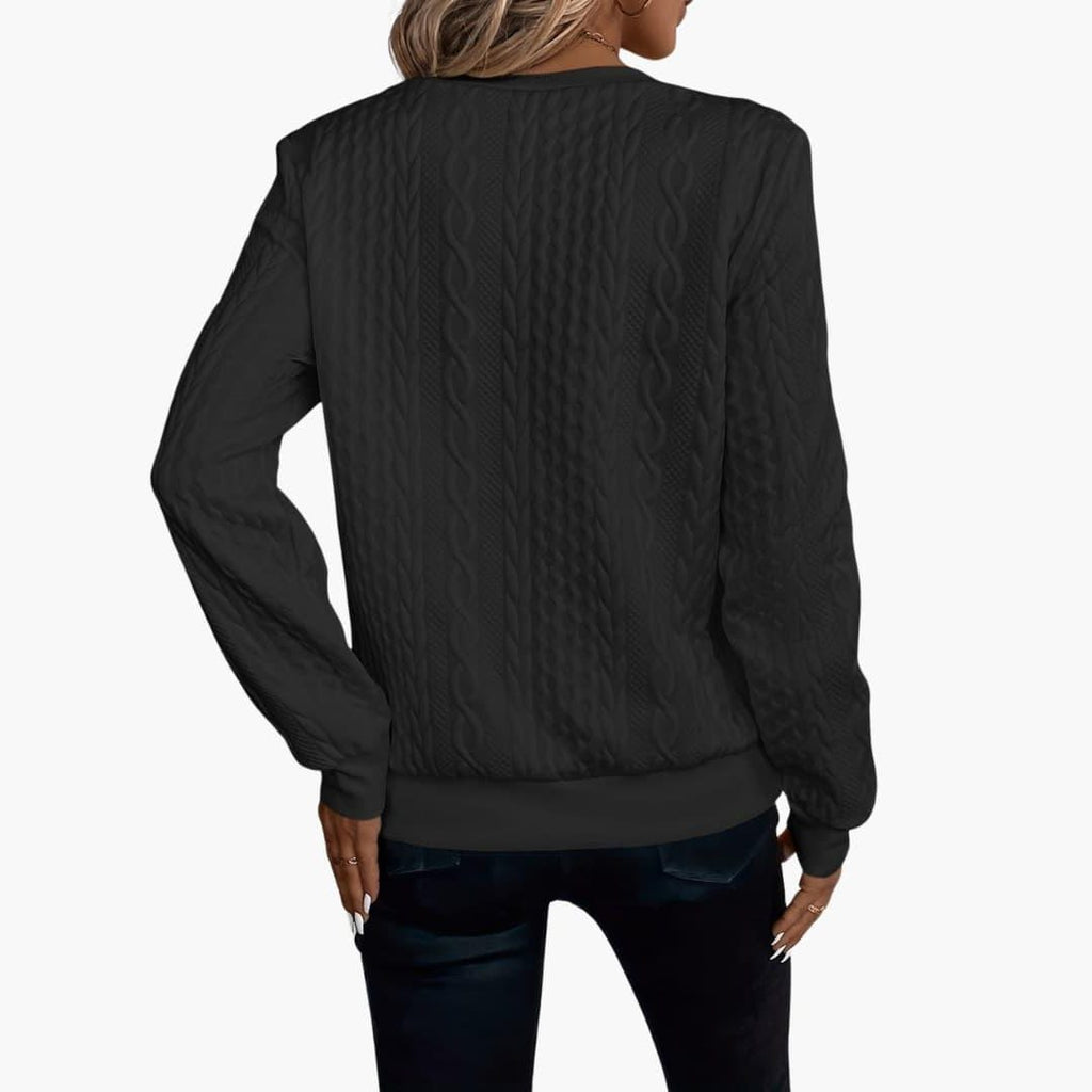 Xenia | Cable Knit Half-Zip Sweater for Women