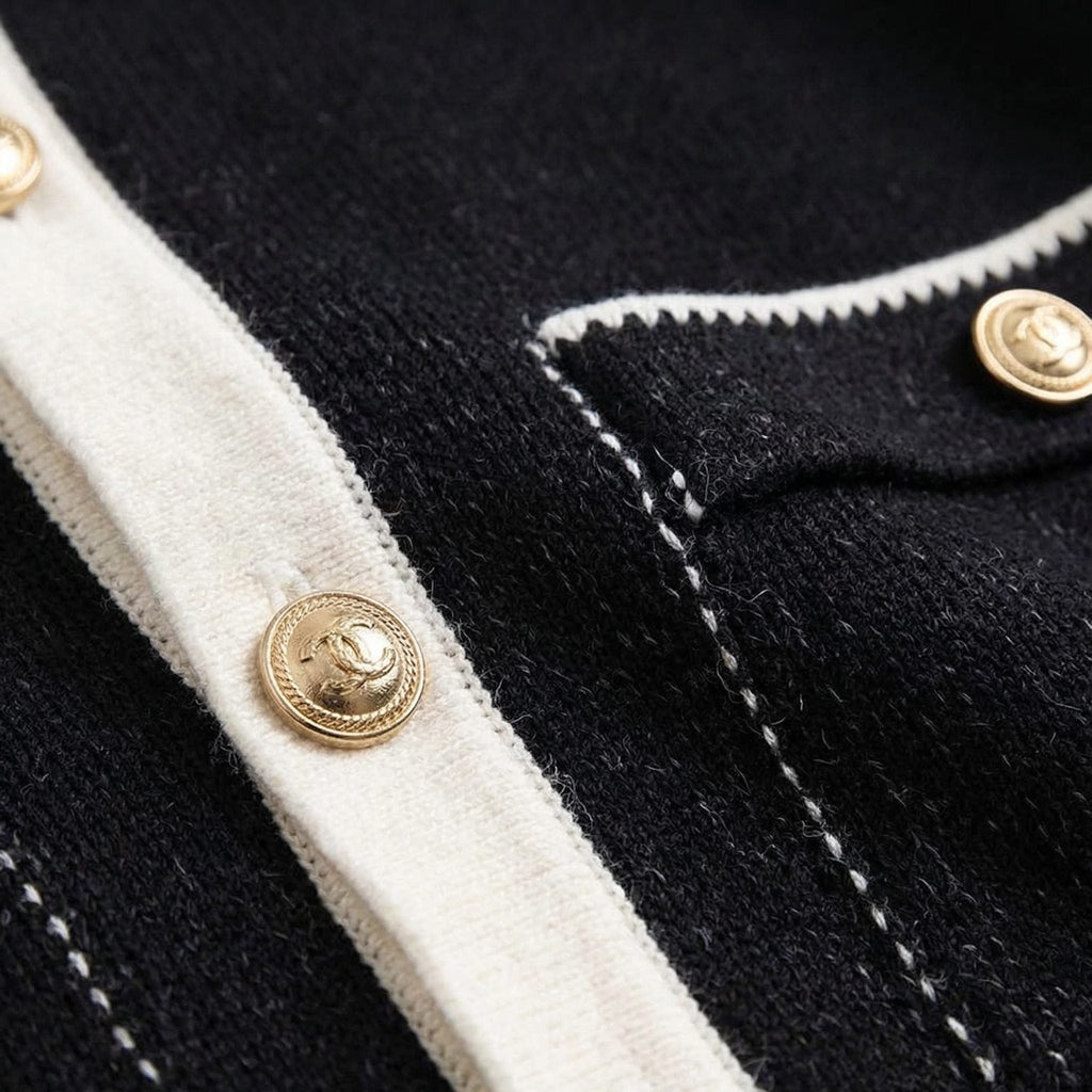 Xochitl | Cropped Cardigan with Button-Down and Ribbed Trim for Women