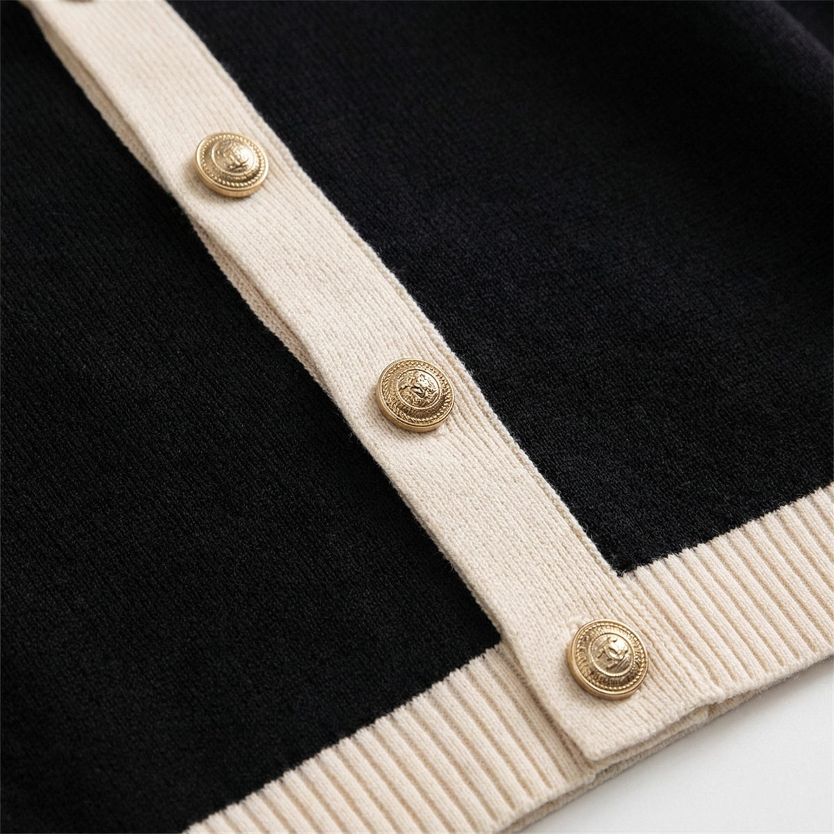 Xochitl | Cropped Cardigan with Button-Down and Ribbed Trim for Women