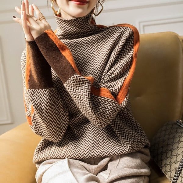 Yalena | Chevron Knit Sweater for Women
