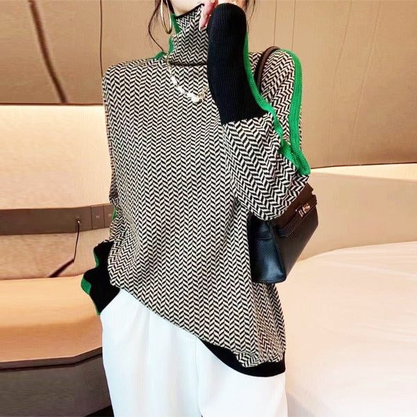 Yalena | Chevron Knit Sweater for Women