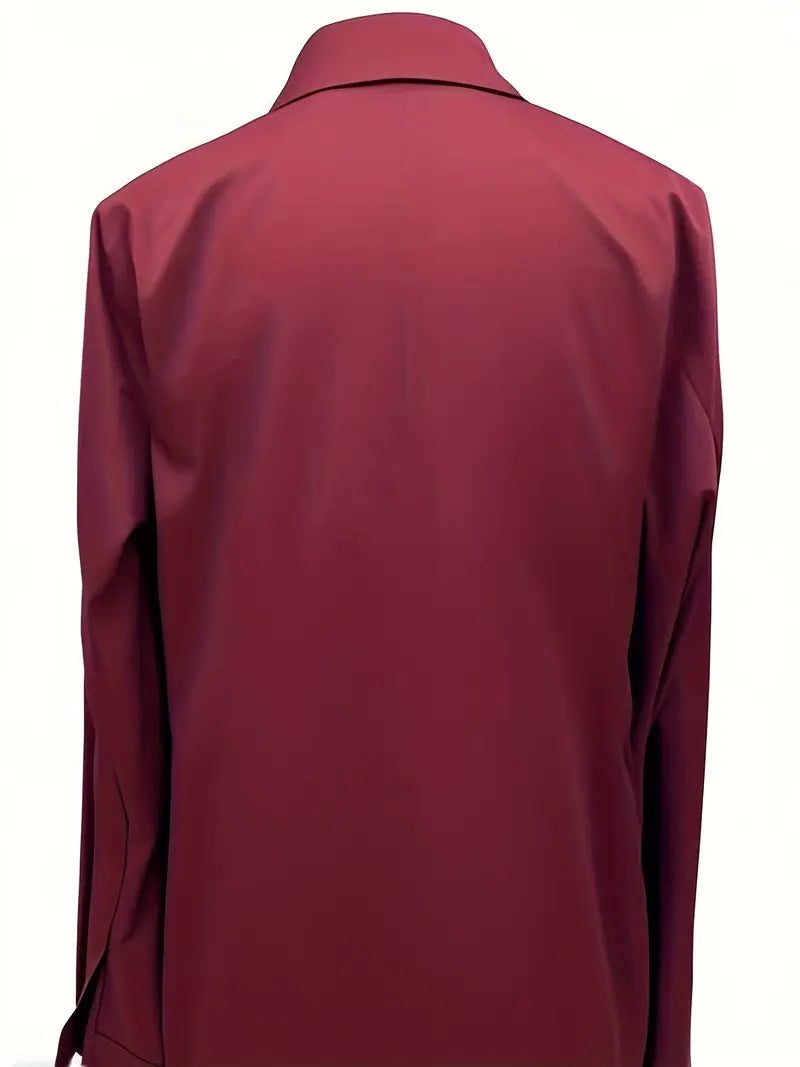 Yuna | Satin Blouse with V-Neck and Long Sleeves for Women