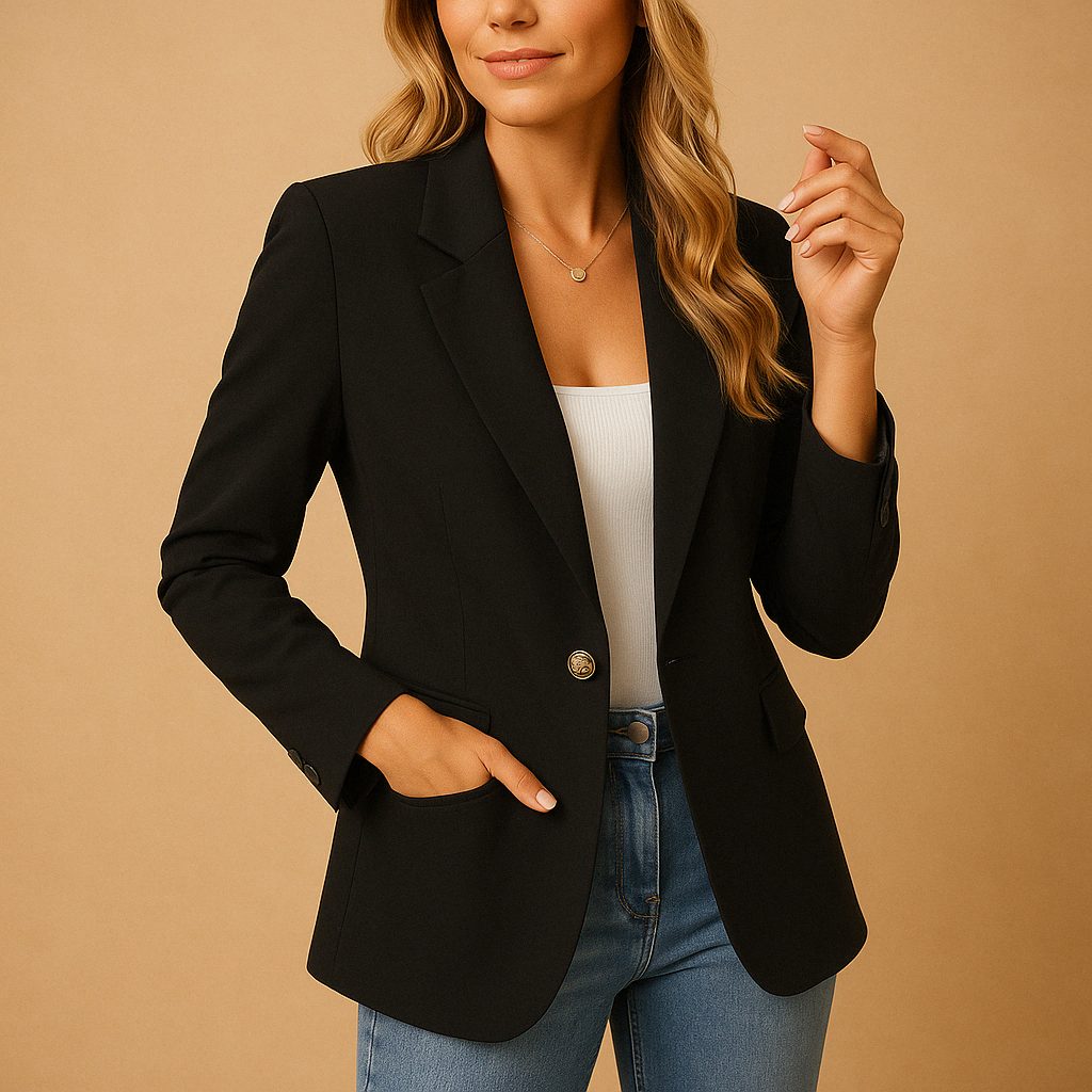 Zaina | Tailored Blazer with Lapel Collar for Women